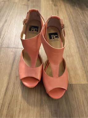 BC Footwear Coral T-Strap Peep-Toe Platforms